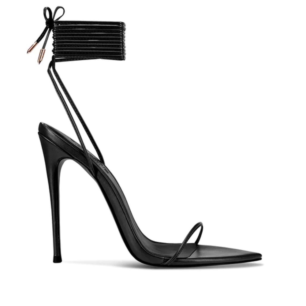 FEMME LA GIANNI VEGAN KID SUEDE MULE CLEAR HEEL